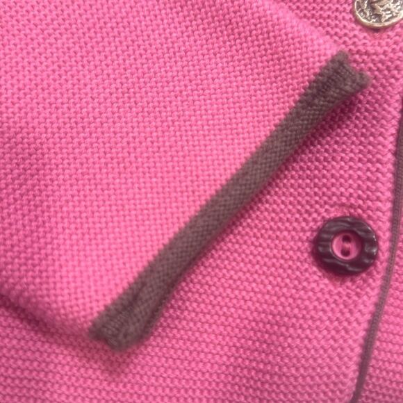 RABE KNIT CARDIGAN PINK AND BROWN. - Picture 7 of 12